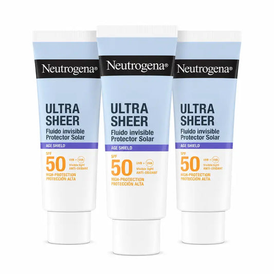 Neutrogena Ultra Sheer Unsichtbares Anti-Aging-Fluid LSF 50, 3er-Pack à 50 ml