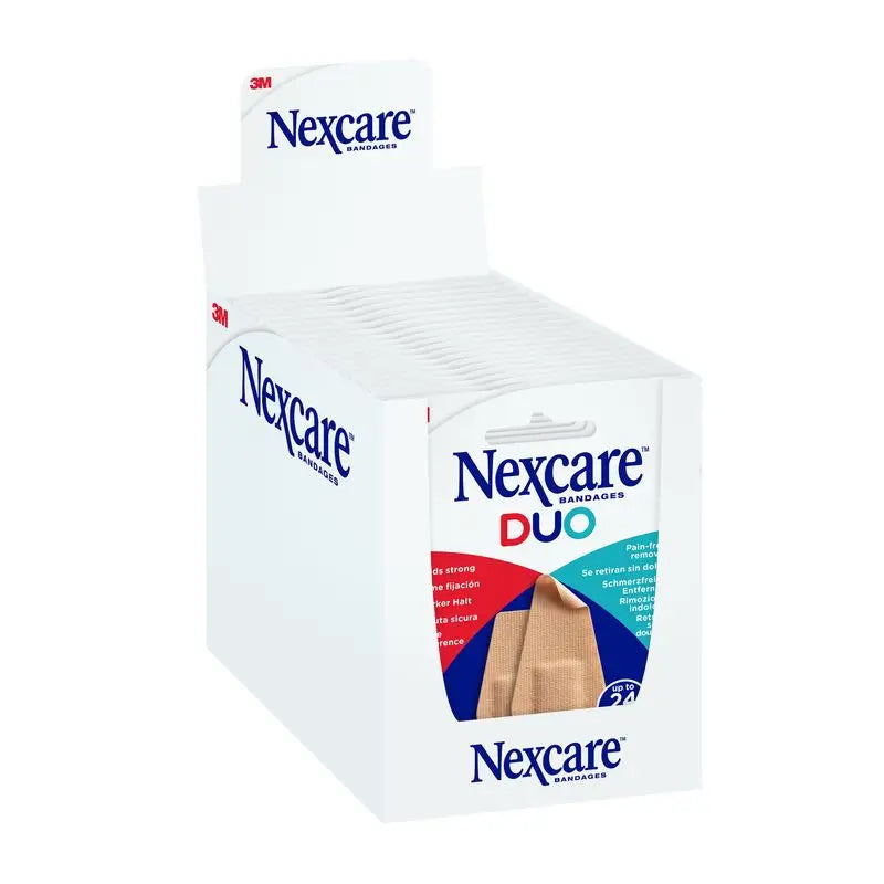 Nexcare Duo Duo Tough Painless Cloth Strip With Silicone Adhesive Assorted, 8 Stück.