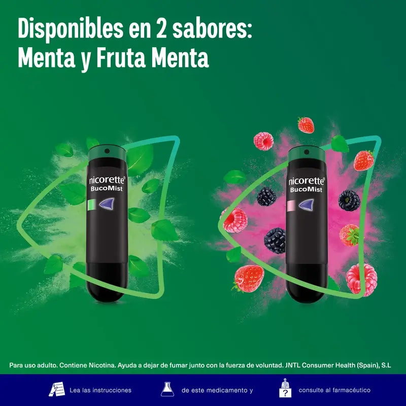 Nicorette® BucoMist 1 mg/Pulsation Mundspray-Lösung. Packung mit 2