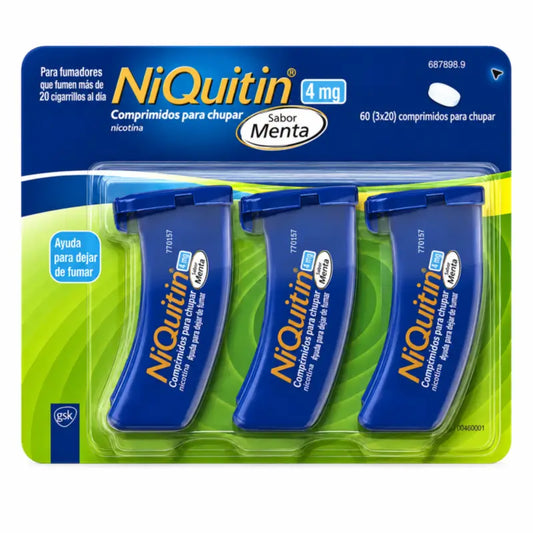 NiQuitin 4 mg Pfefferminz, 60 Lutschtabletten