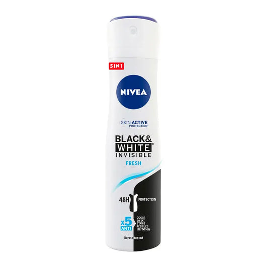 NIVEA Black & White Invisible Fresh Deodorant Spray, 200ml