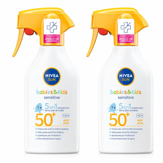 NIVEA Sun Baby & Kind Sensitiv Sonnenspray SPF50+, 270 ml, 2er Pack