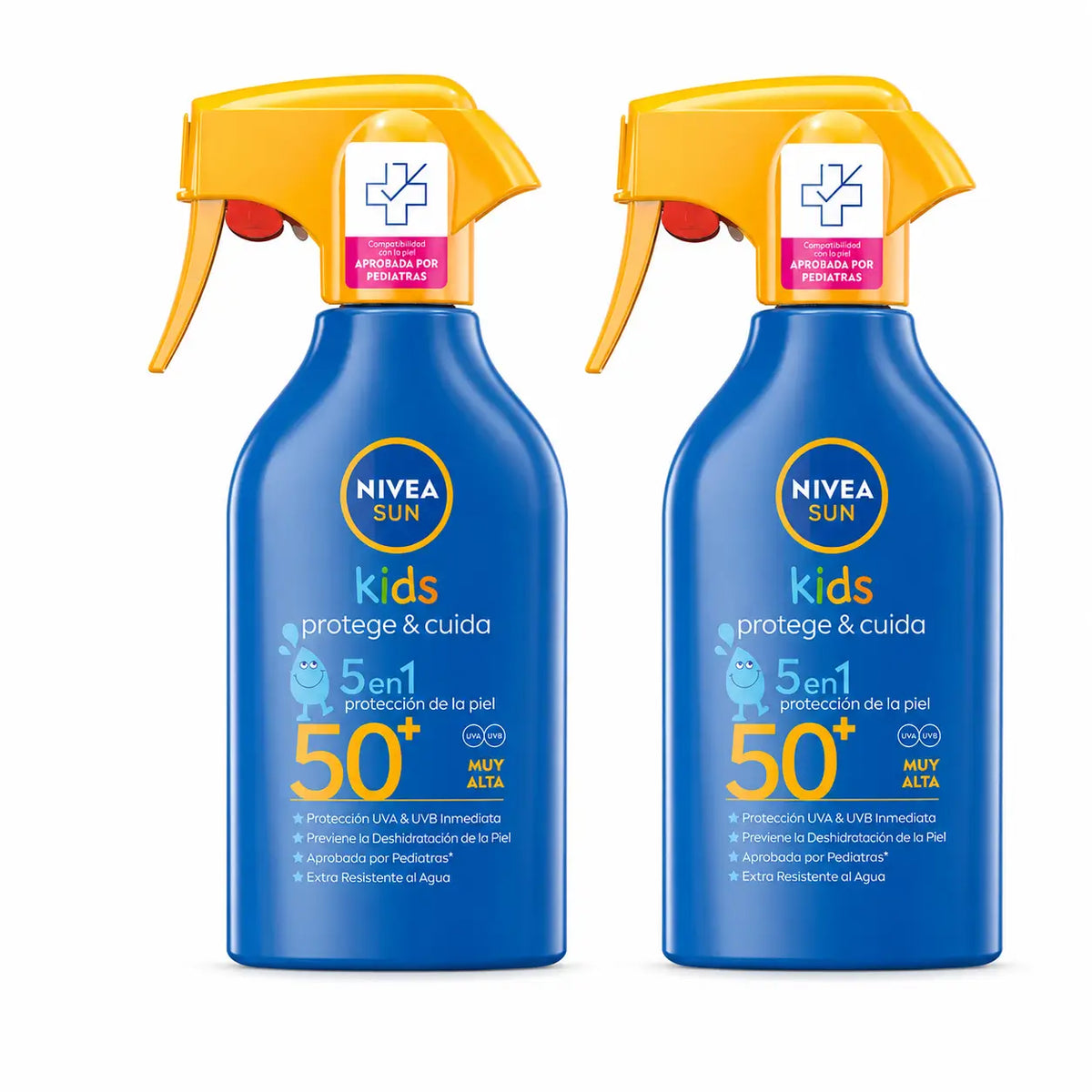 NIVEA Sun SPF50+ Schützen & Befeuchten Feuchtigkeitsspendende Sonnenmilch, 400 ml, 2er Pack