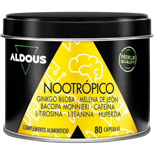 Aldous Labs Nootropic with Ginkgo Biloba, Lion's Mane, Caffeine, Bacopa, Tyrosine, Theanine, Theanine and Huperzine A