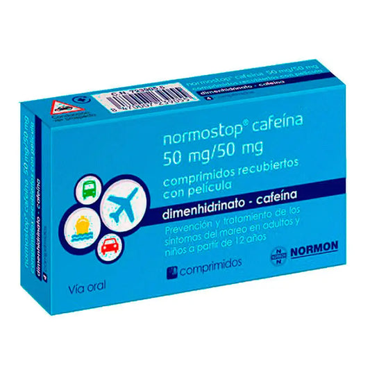 Normostop Caffeine 50 mg/ 50 mg, 4 Film-coated Tablets