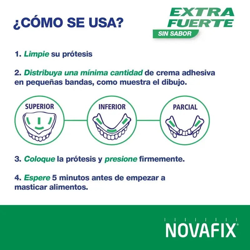 Novafix Extra Strong Flavourless Denture Adhesive Cream 20 g
