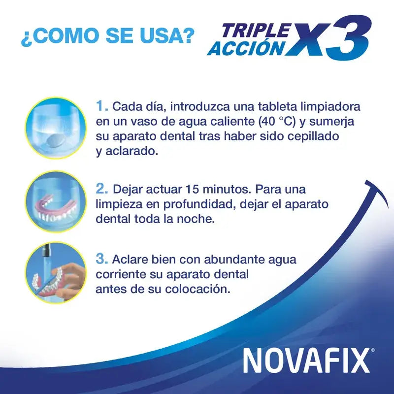 Novafix Triple Action Reinigungstabletten , 66 Einheiten