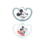 Nuk Schnuller Raum Mickey Mouse Grau T1 0-6M Silikon, 2 Einheiten