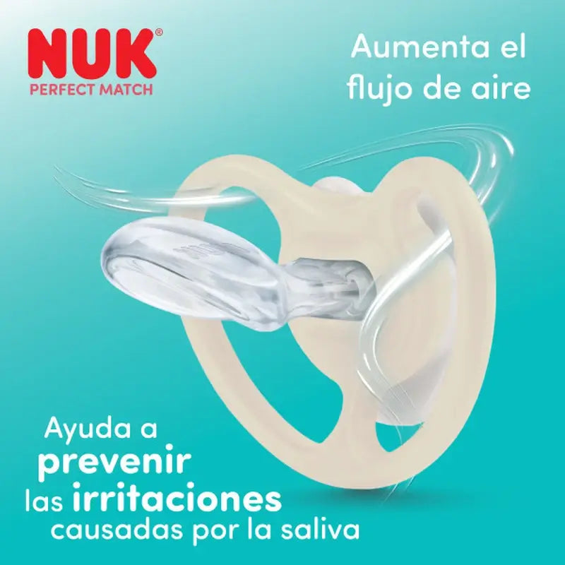 NUK Perfect Match Air Schnuller aus Silikon T1 0–6 Monate Mickey Mouse Rot/Grau, 2 Stück