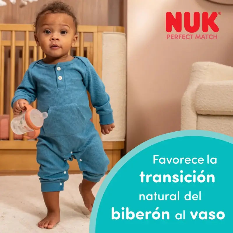 NUK Perfect Match Lernflasche 150 ml ab 6 Monaten Nacht Koala Blau