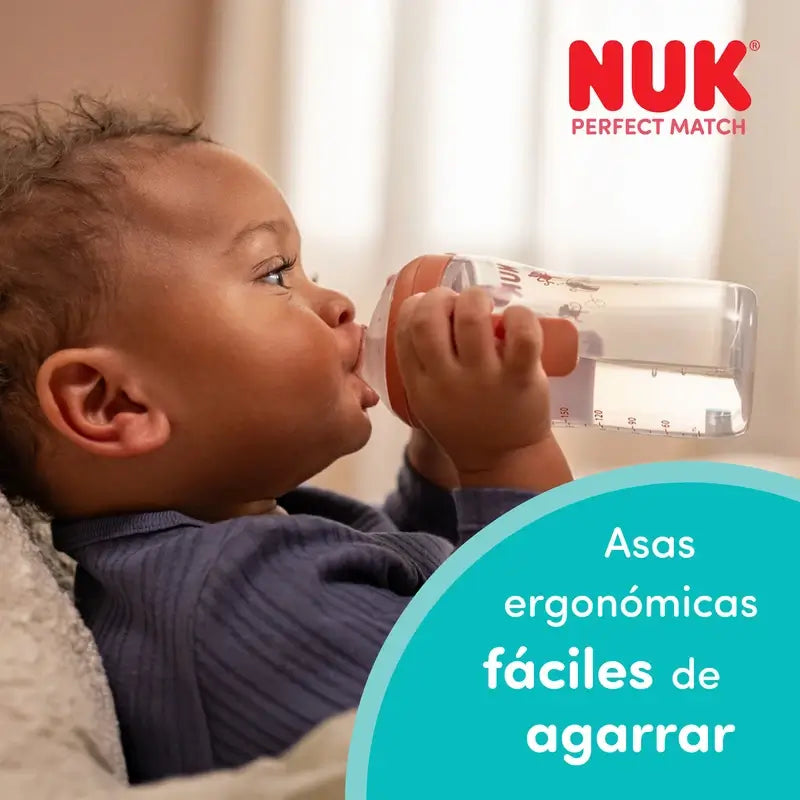 NUK Perfect Match Lernflasche 150 ml ab 6 Monaten Nacht Koala Blau