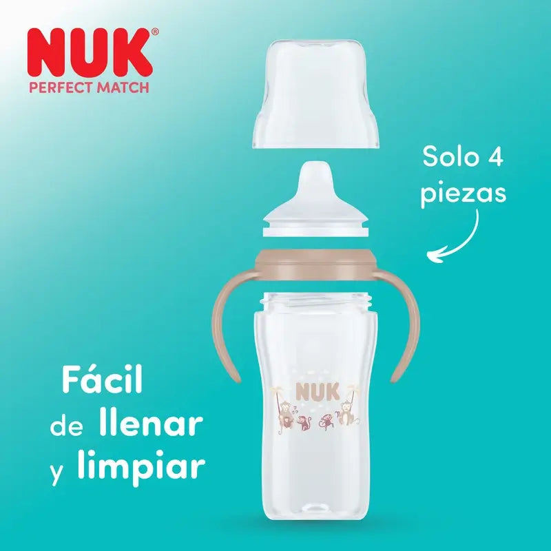 NUK Perfect Match Lernflasche 150 ml ab 6 Monaten Nacht Koala Blau