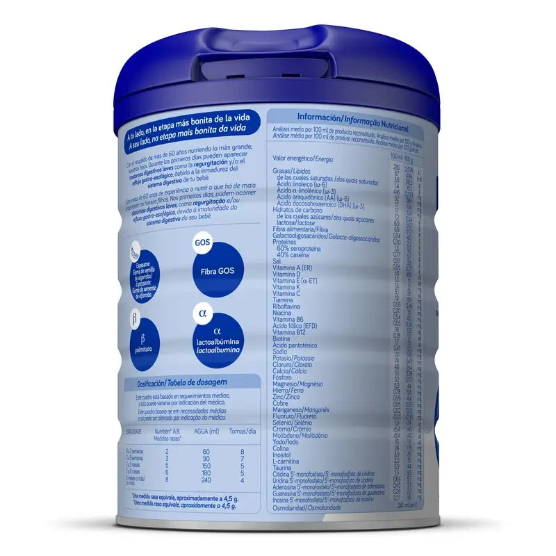 Nutribén AR Anti-Reflux und Anti-Regurgitation-Milch 800 g