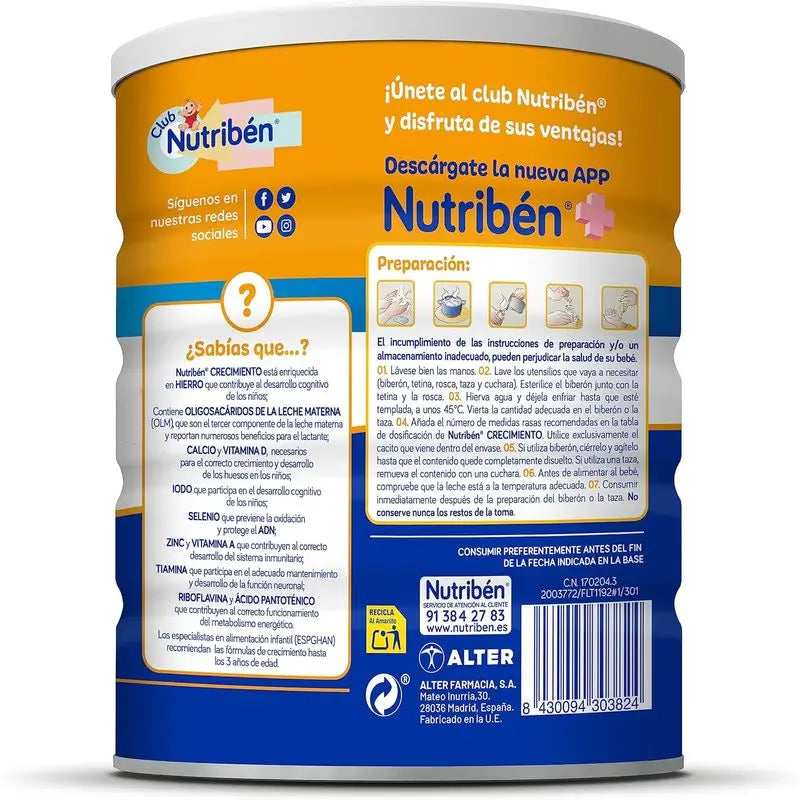 Nutribén Wachstum Pro+ 3 Milch, 800g