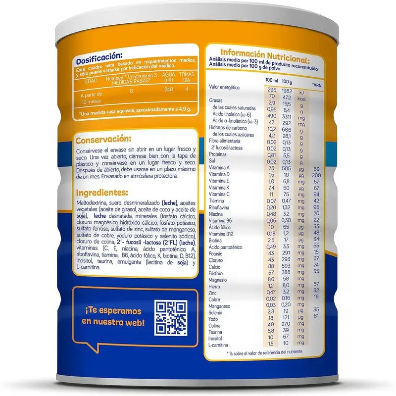 Nutribén Wachstum Pro+ 3 Milch, 800g