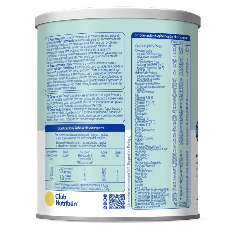 Nutribén Hydrolysierte 1 Milch Starter, 400 g