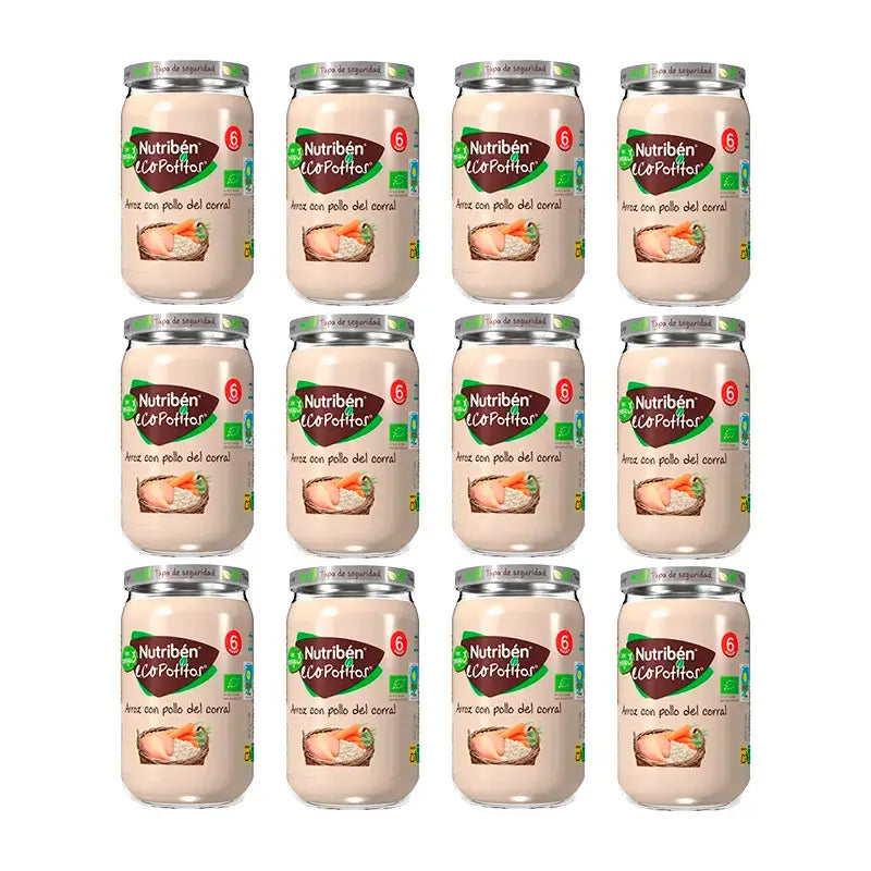 Nutriben Potito Öko-Reis mit Huhn vom Bauernhof, 12 x 235 Gramm