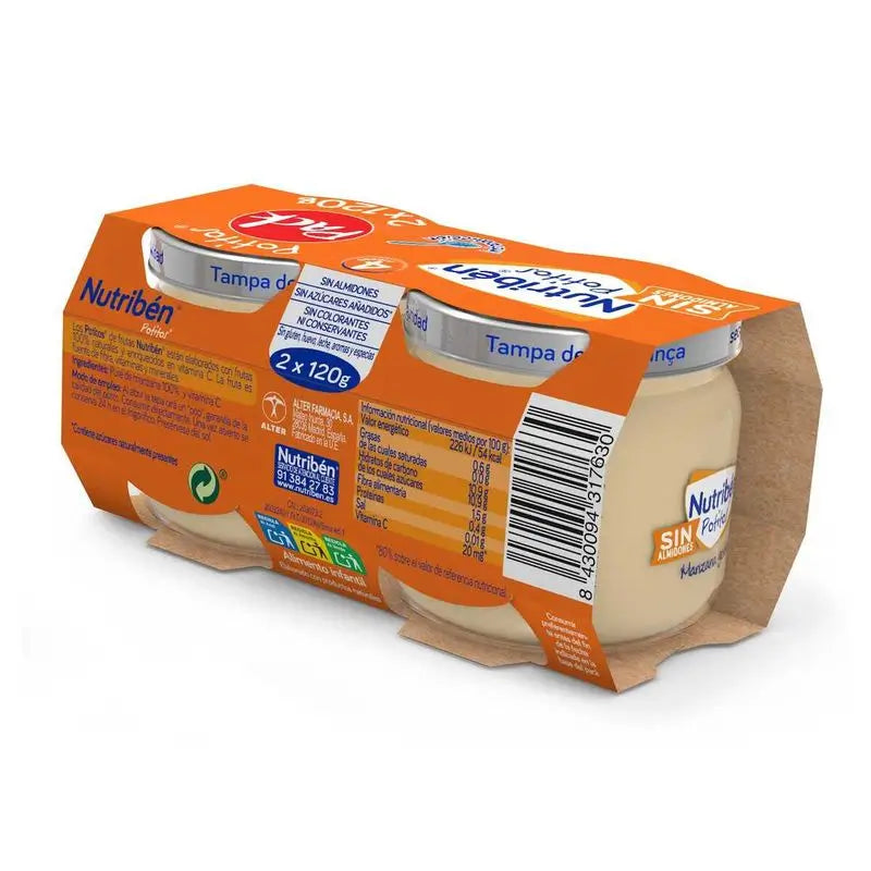 Nutriben Golden Apple Potito für Babys, 2 x 120 Gramm