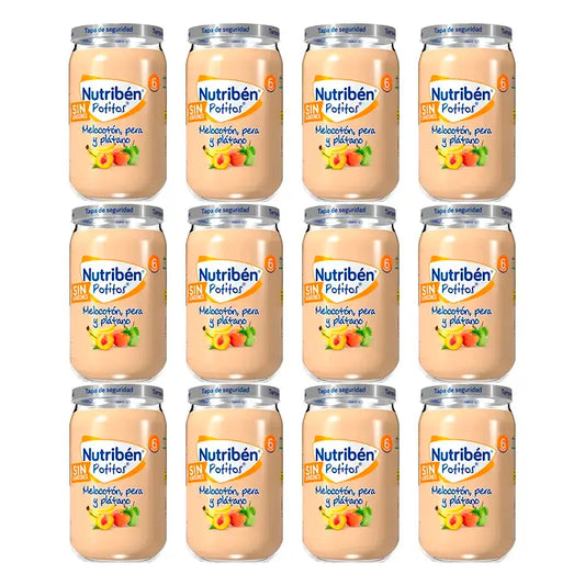 Nutriben Potito Pfirsich, Birne & Banane , 12 x 235 Gramm