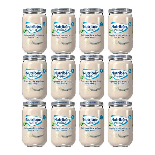 Nutriben Potito Supreme Seehecht mit Reis , 12 x 235 Gramm
