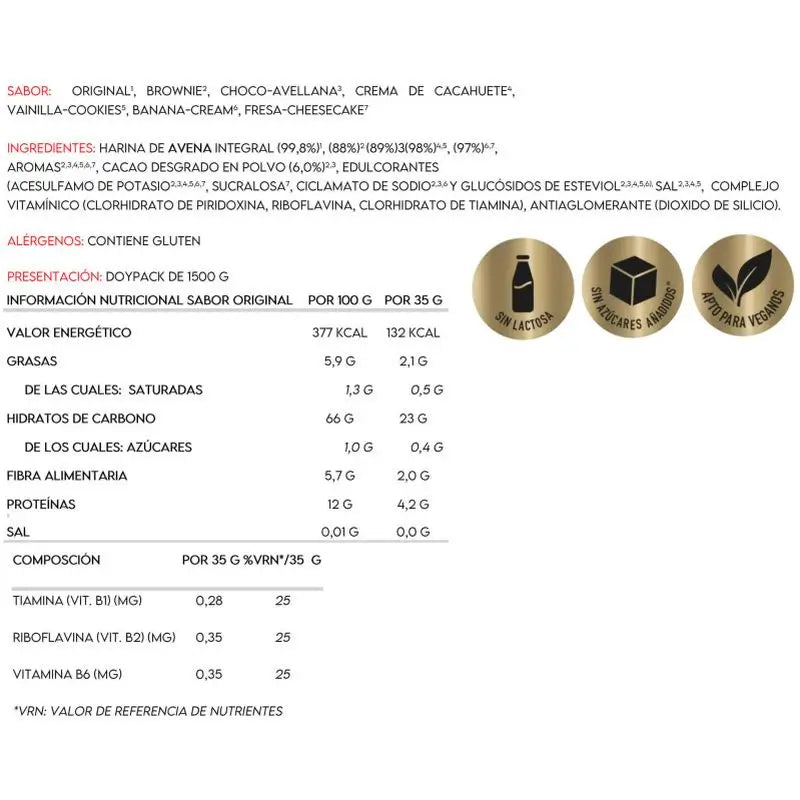 Nutrisport Foodieat Hafer Pro Haferflocken Original 1,5Kg.