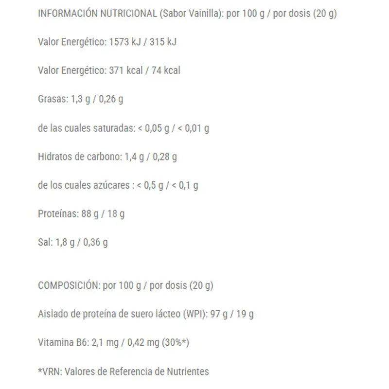 Nutrisport Iso-Molke Null Null Vanille , 1 kg