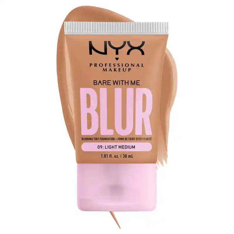 Nyx Bare With Me Blur Skin Tint, verwischende Foundation, mattes Finish, Farbton 09 , 30 ml