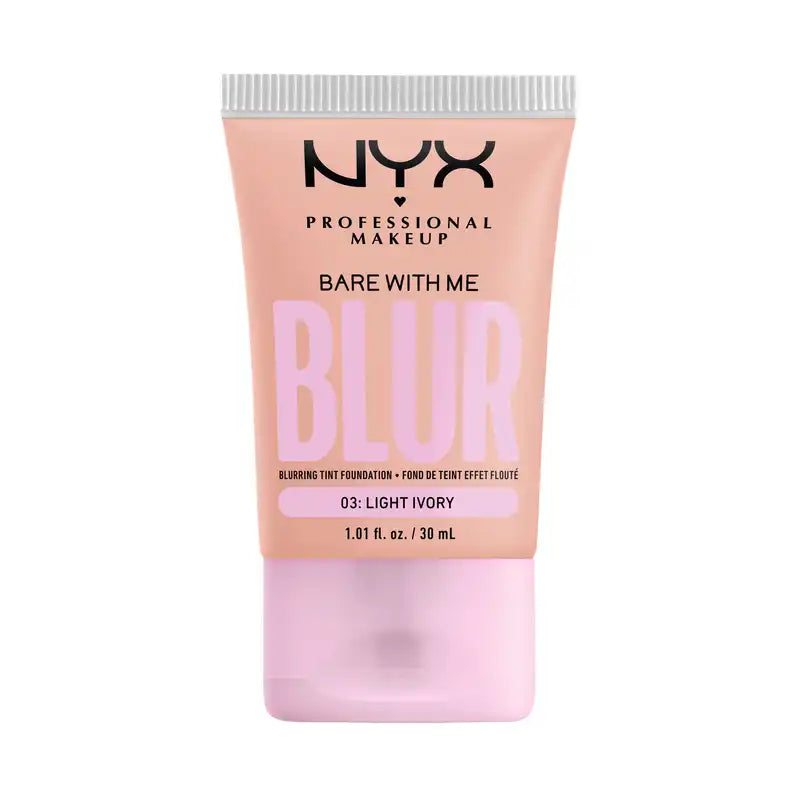 Nyx Bare With Me Blur Skin Tint, verwischende Foundation, mattes Finish, Farbton Light Ivory , 30 ml