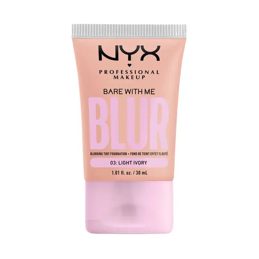 Nyx Bare With Me Blur Skin Tint, verwischende Foundation, mattes Finish, Farbton Light Ivory , 30 ml
