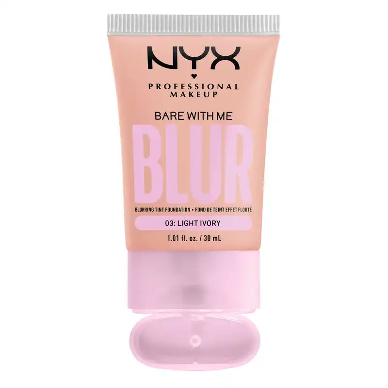 Nyx Bare With Me Blur Skin Tint, verwischende Foundation, mattes Finish, Farbton Light Ivory , 30 ml