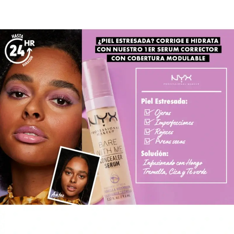Nyx Bare With Me Serum Concelear Farbton Medium Gold , 9,6 ml