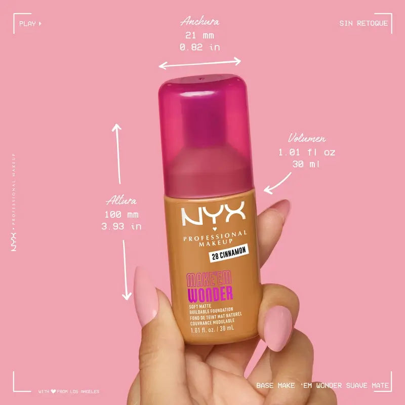 Nyx Cosmetics Make Em Wonder Fdt Medium Olive, 30 ml