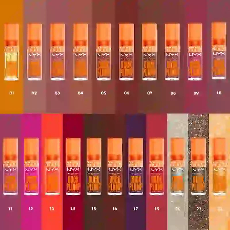Nyx Duck Plump Hochpigment-Lippenglanz Volumising Gloss Glitter Brown 21 , 7 ml
