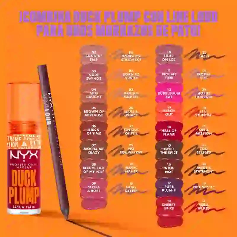 Nyx Duck Plump Hochpigment Lip Gloss Volumising Gloss Hall Of Flame , 7 ml