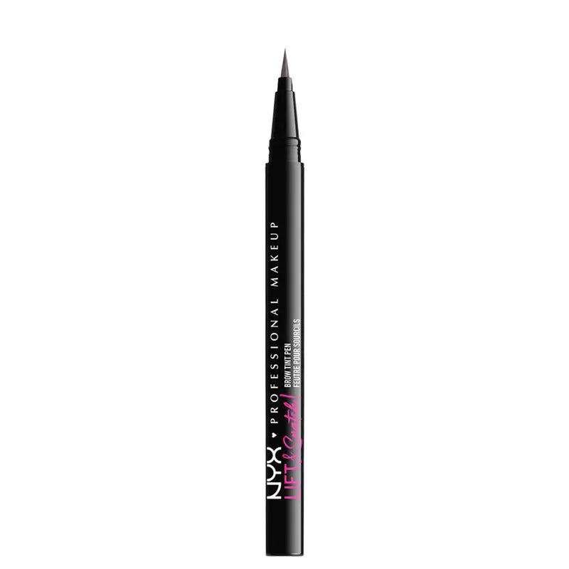 Nyx Brow Tint Pen Lift&Snatch! Brauenstift, lang anhaltend 16H, vegane Formel, Farbe Schwarz, 1 ml