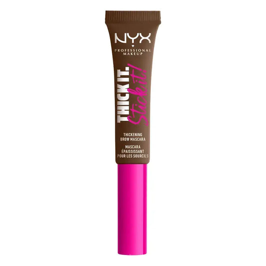 Nyx Thick It Stick It Wimperntusche. Lang anhaltend. Natürliches Finish. Brünetter Farbton, 7 ml