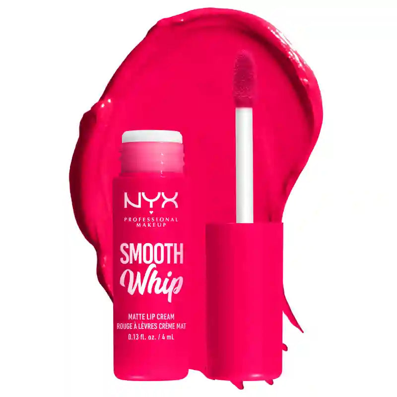 Nyx Smooth Whip Matte Lip Cream, cremiger flüssiger Lippenstift, matt, Farbton Pillow Fight , 4 ml