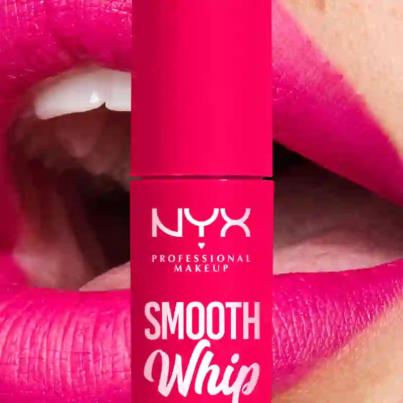 Nyx Smooth Whip Matte Lip Cream, cremiger flüssiger Lippenstift, matt, Farbton Pillow Fight , 4 ml