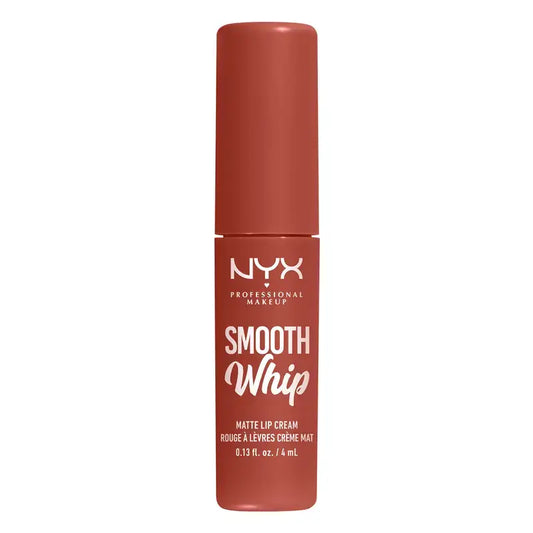Nyx Smooth Whip Matte Lip Cream, cremiger flüssiger Lippenstift, matt, Farbton Pushin , 4 ml