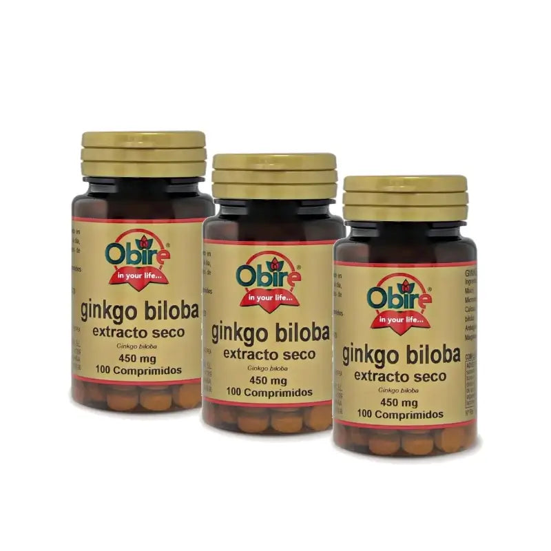 Obire Ginkgo Biloba, Packung mit 3 x 100 Tabletten