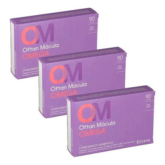 Oftan Macula Omega Nahrungsergänzungsmittel, 3 x 90 Kapseln