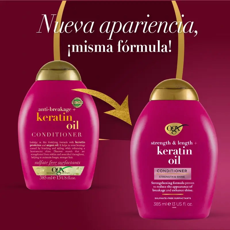 OGX Keratin Oil Conditioner, sprödes Haar, 385 ml