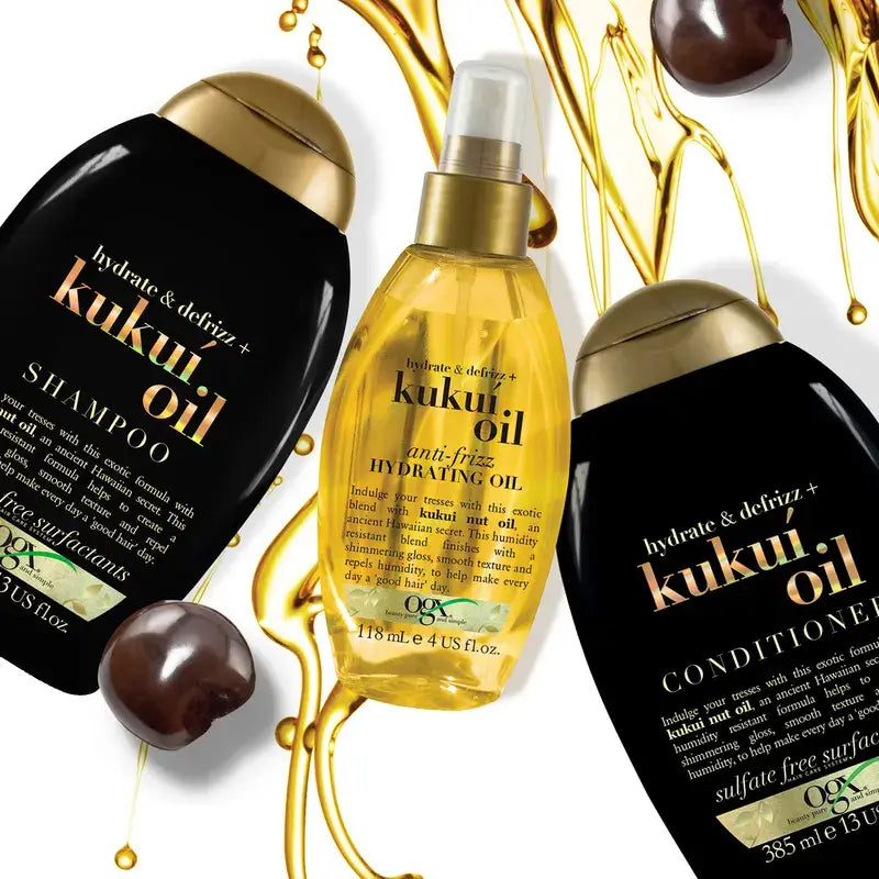 OGX Kukui-Öl Anti-Frizz-Spülung, 385 ml