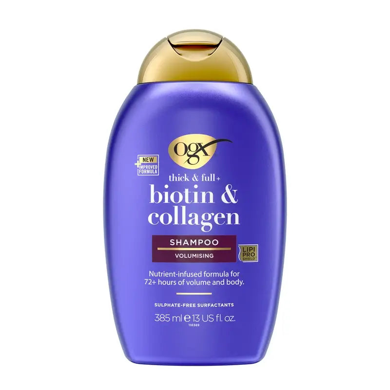 OGX Biotin & Kollagen Shampoo, Feines Haar, 385 ml