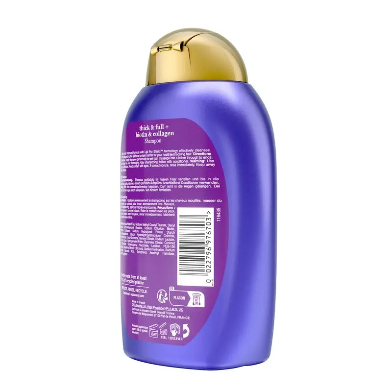 OGX Biotin & Kollagen Shampoo, Feines Haar, 385 ml