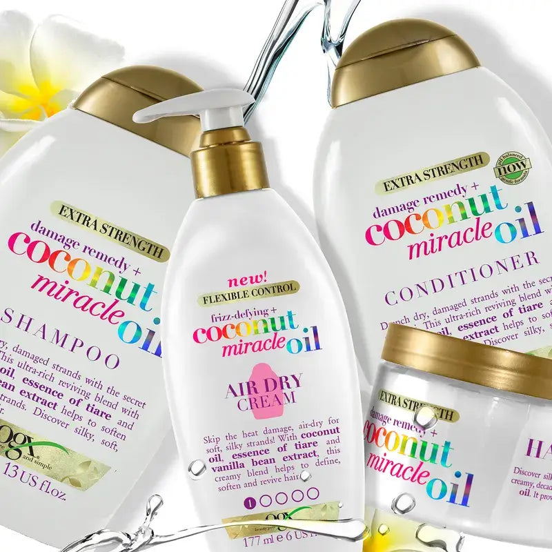 OGX Coconut Miracle Oil Shampoo, repariert und belebt geschädigtes Haar, 385 ml