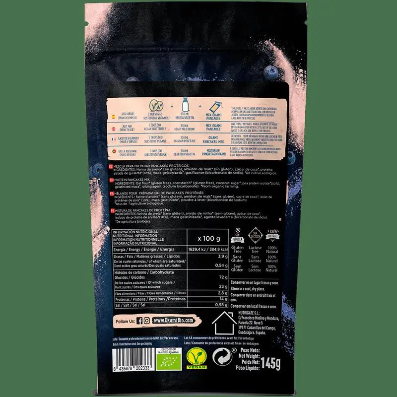 Okami Bio Protein Pfannkuchen Mischung 145Gr. Bio