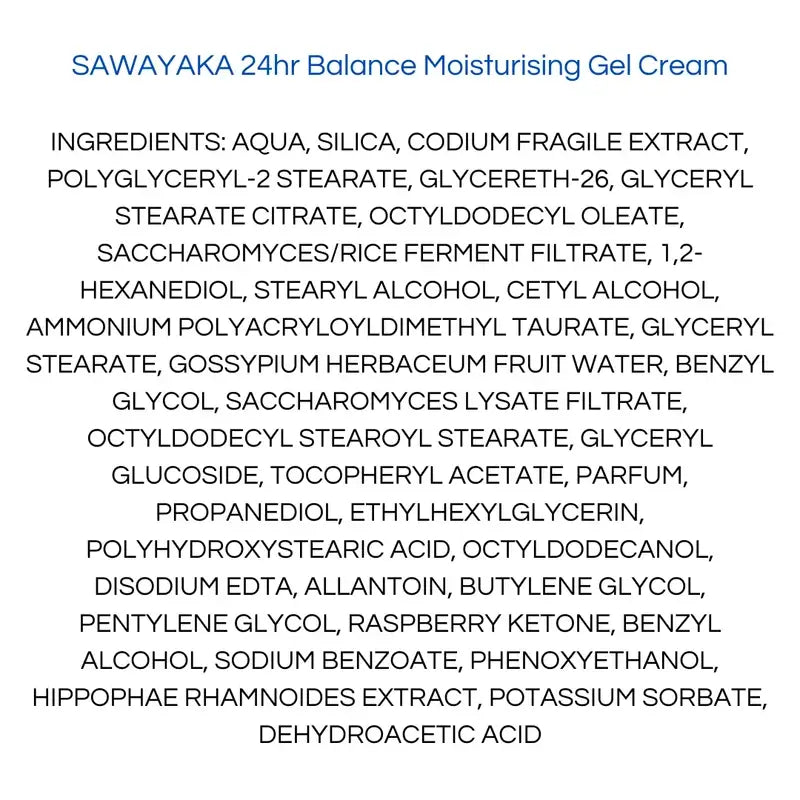 Onshindo Osaka Sawayaka Feuchtigkeitsspendende Gel-Creme 24Hr, 50 ml
