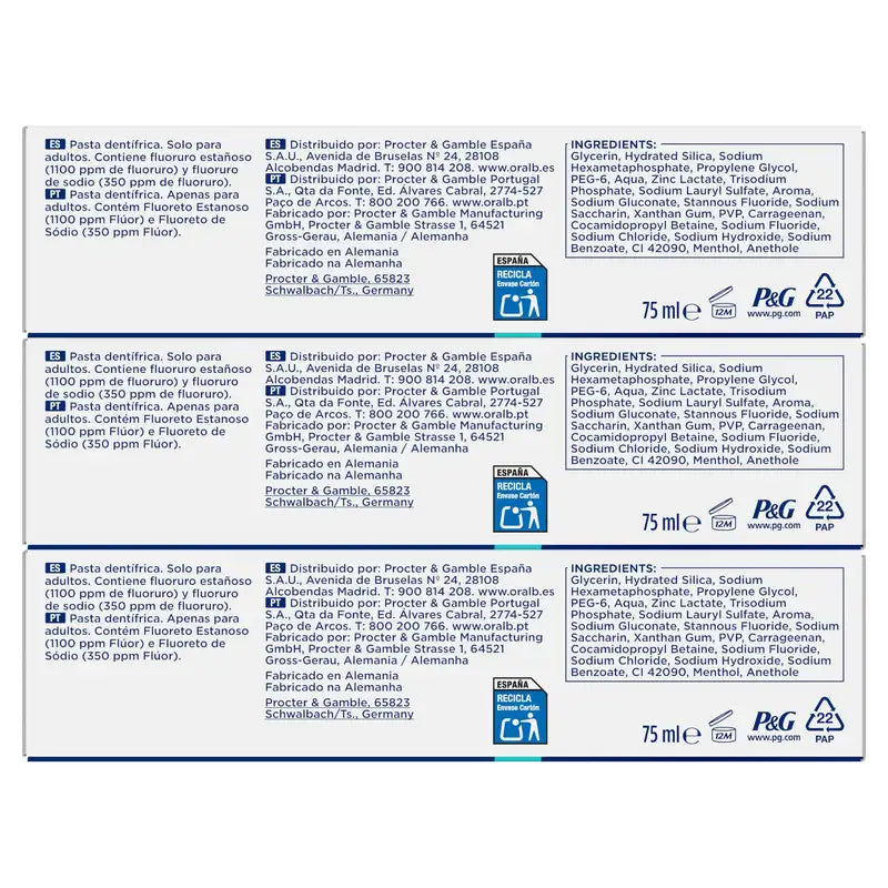 Oral-B Advanced Tartar Prevention Dreifach, 3x75ml