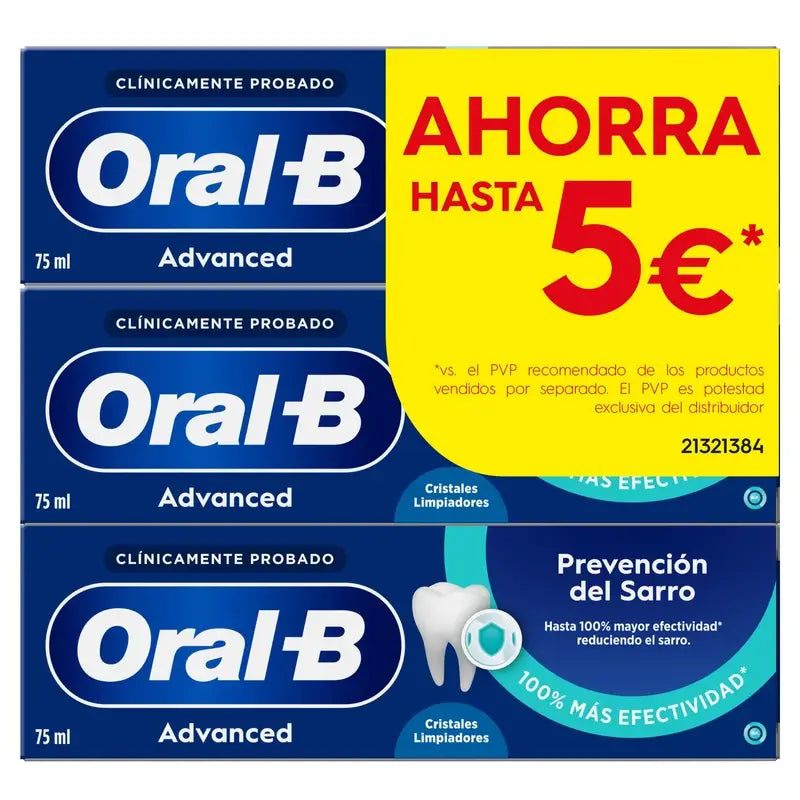 Oral-B Advanced Tartar Prevention Dreifach, 3x75ml